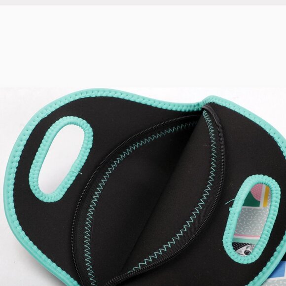 NWOT Funky Cat Pop Art Neoprene Lunch Bag Tote - Insulated, Reusable, Cute! - Picture 7 of 9